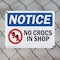 Signmission No Crocs In Shop, 14 in W x Rectangle, Plastic OS-2PACK-NS-P-1014-L-14473 - alternate 3